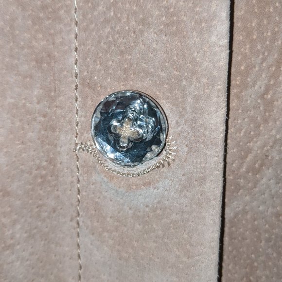 EUC - GYMBOREE CUTEST COWGIRL KHAKI SUEDE LEATHER JACKET Size 5-6 (s) - Picture 5 of 7